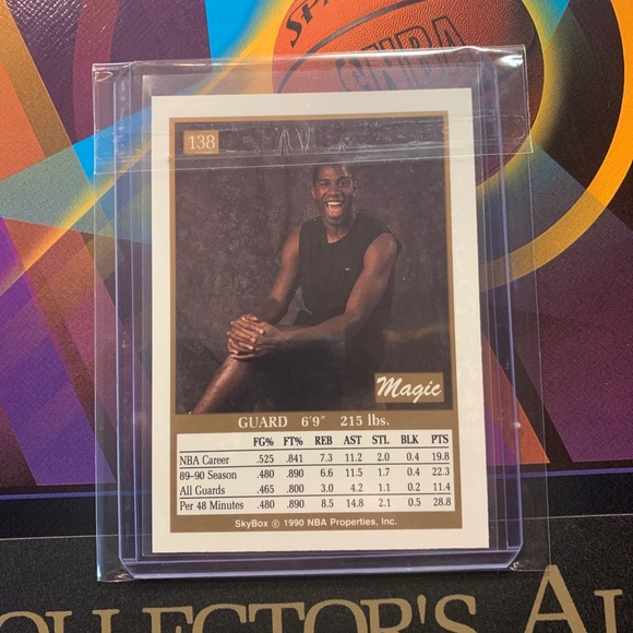 1990 SkyBox Magic Johnson Basketball Card - Picture 2 of 2
